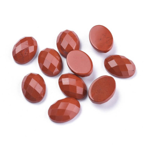 Jasper red faceted cabochon 18x13 mm 1 pcs Jasper red faceted cabochon 18x13 mm 1 pcs