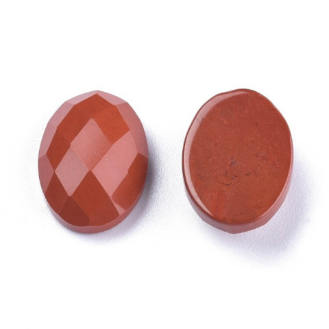 Jasper red faceted cabochon 18x13 mm 1 pcs Jasper red faceted cabochon 18x13 mm 1 pcs