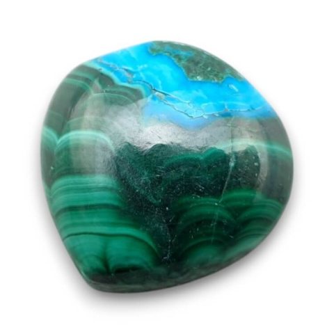 Malachite with chrysocolla cabochon 21x21 mm no 310 Malachite with chrysocolla cabochon 21x21 mm no 310