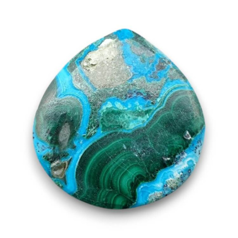 Malachit z chryzokolą kaboszon 22x21 mm nr 325 Malachit z chryzokolą kaboszon 22x21 mm nr 325