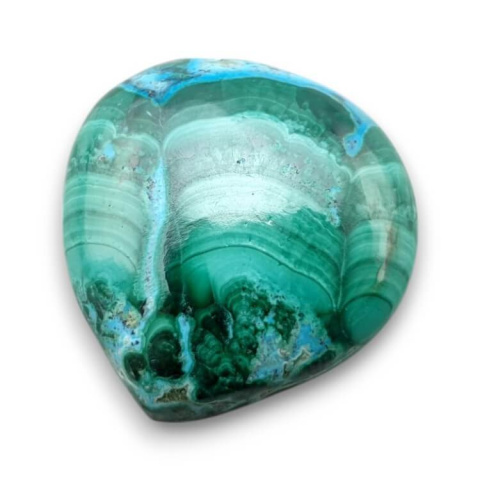 Malachite with chrysocolla cabochon 23x22 mm no 291 Malachite with chrysocolla cabochon 23x22 mm no 291