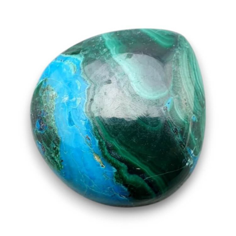 Malachite with chrysocolla cabochon 24x22 mm no. 304 Malachite with chrysocolla cabochon 24x22 mm no. 304