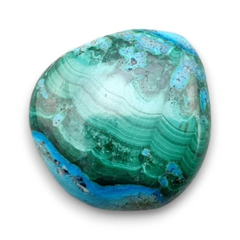 Malachite with chrysocolla cabochon 24x22 mm no. 326 Malachite with chrysocolla cabochon 24x22 mm no. 326