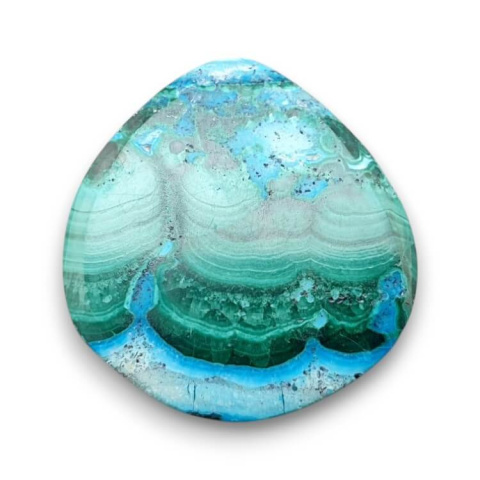 Malachite with chrysocolla cabochon 24x22 mm no. 326 Malachite with chrysocolla cabochon 24x22 mm no. 326