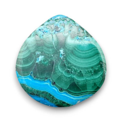Malachit z chryzokolą kaboszon 24x23 mm nr 286 Malachit z chryzokolą kaboszon 24x23 mm nr 286