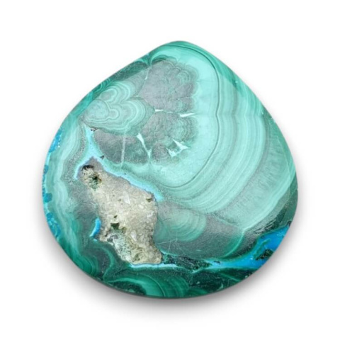 Malachite with chrysocolla cabochon 24x23 mm no 309 Malachite with chrysocolla cabochon 24x23 mm no 309