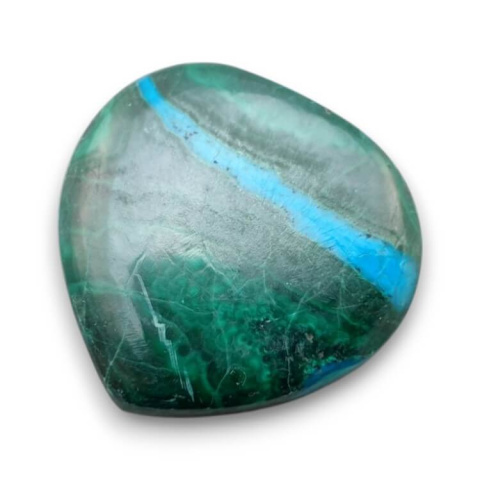 Malachit z chryzokolą kaboszon 24x23 mm nr 312 Malachit z chryzokolą kaboszon 24x23 mm nr 312