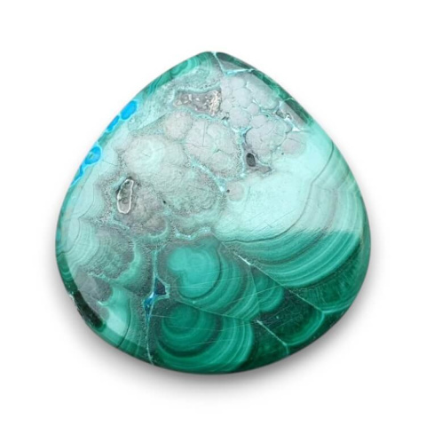 Malachite with chrysocolla cabochon 24x23 mm no. 315 Malachite with chrysocolla cabochon 24x23 mm no. 315