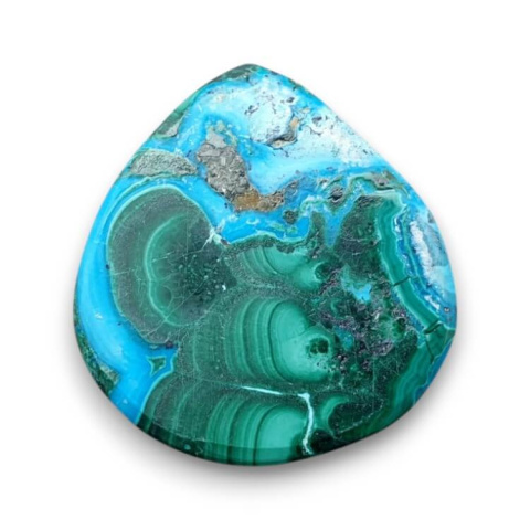 Malachit z chryzokolą kaboszon 24x23 mm nr 318 Malachit z chryzokolą kaboszon 24x23 mm nr 318