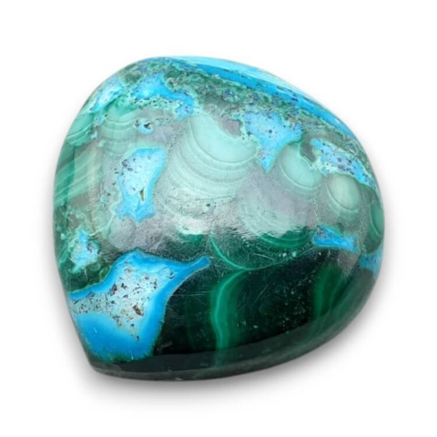 Malachite with chrysocolla cabochon 24x24 mm no 316 Malachite with chrysocolla cabochon 24x24 mm no 316