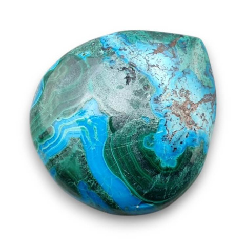 Malachite with chrysocolla cabochon 25x23 mm no 311 Malachite with chrysocolla cabochon 25x23 mm no 311