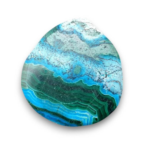 Malachite with chrysocolla cabochon 25x23 mm no 311 Malachite with chrysocolla cabochon 25x23 mm no 311