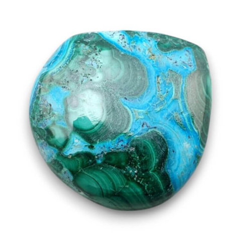 Malachit z chryzokolą kaboszon 25x25 mm nr 302 Malachit z chryzokolą kaboszon 25x25 mm nr 302
