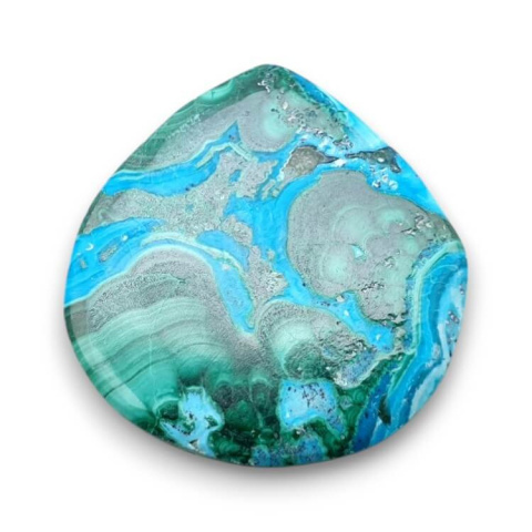 Malachit z chryzokolą kaboszon 25x25 mm nr 302 Malachit z chryzokolą kaboszon 25x25 mm nr 302