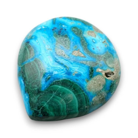 Malachite with chrysocolla cabochon 26x24 mm no 297 Malachite with chrysocolla cabochon 26x24 mm no 297