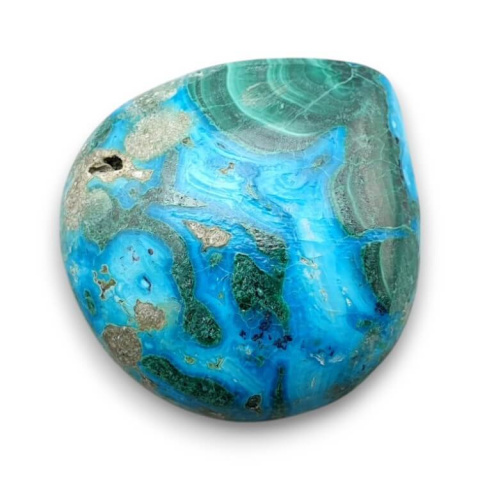 Malachite with chrysocolla cabochon 26x24 mm no 297 Malachite with chrysocolla cabochon 26x24 mm no 297