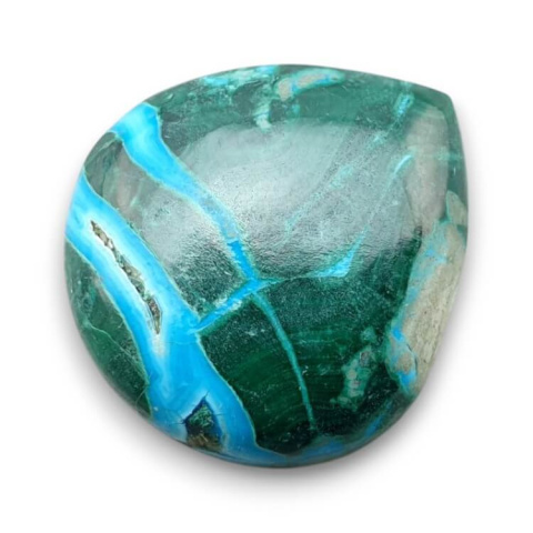 Malachite with chrysocolla cabochon 26x24 mm no. 303 Malachite with chrysocolla cabochon 26x24 mm no. 303