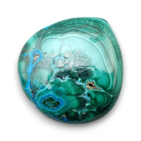 Malachite with chrysocolla cabochon 26x25 mm no 289 Malachite with chrysocolla cabochon 26x25 mm no 289