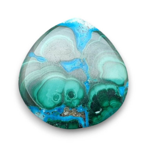 Malachite with chrysocolla cabochon 26x25 mm no 289 Malachite with chrysocolla cabochon 26x25 mm no 289
