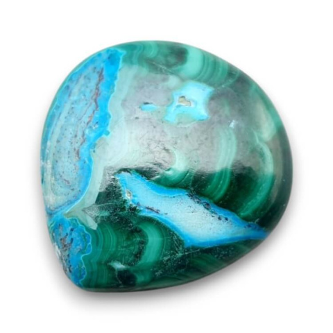 Malachite with chrysocolla cabochon 26x25 mm no 298 Malachite with chrysocolla cabochon 26x25 mm no 298