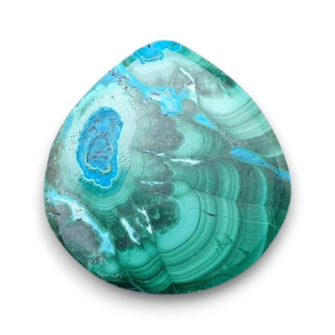 Malachite with chrysocolla cabochon 26x25 mm no 298 Malachite with chrysocolla cabochon 26x25 mm no 298