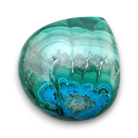 Malachit z chryzokolą kaboszon 26x25 mm nr 317 Malachit z chryzokolą kaboszon 26x25 mm nr 317
