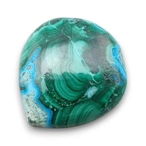 Malachite with chrysocolla cabochon 27x25 mm no 282 Malachite with chrysocolla cabochon 27x25 mm no 282