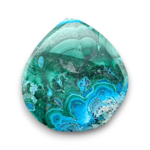Malachite with chrysocolla cabochon 27x25 mm no 282 Malachite with chrysocolla cabochon 27x25 mm no 282