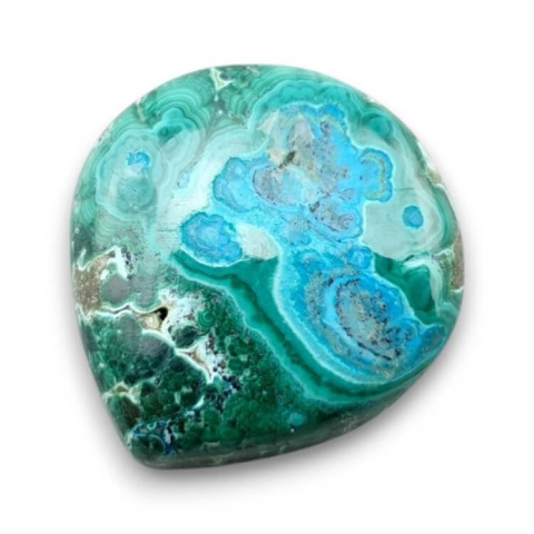 Malachite with chrysocolla cabochon 27x25 mm no. 288 Malachite with chrysocolla cabochon 27x25 mm no. 288