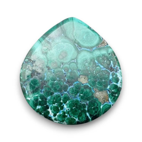 Malachite with chrysocolla cabochon 27x25 mm no. 288 Malachite with chrysocolla cabochon 27x25 mm no. 288