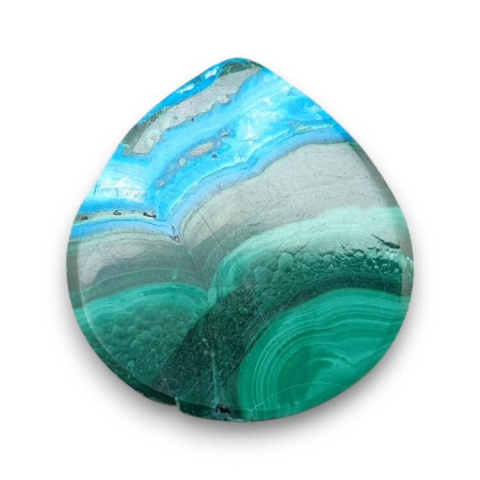 Malachite with chrysocolla cabochon 27x25 mm no 290 Malachite with chrysocolla cabochon 27x25 mm no 290