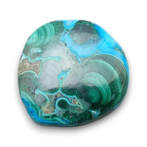 Malachite with chrysocolla cabochon 27x26 mm no. 301 Malachite with chrysocolla cabochon 27x26 mm no. 301