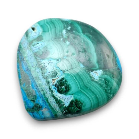 Malachite with chrysocolla cabochon 30x29 mm no 284 Malachite with chrysocolla cabochon 30x29 mm no 284