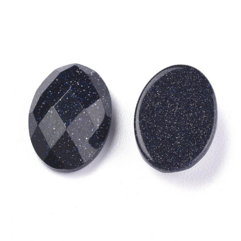Cairo Night faceted cabochon 18x13 mm 1 pc