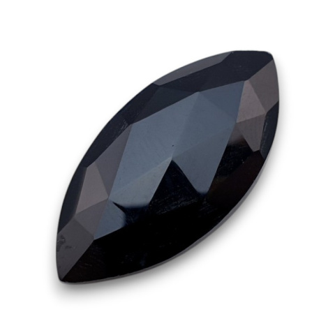 Black onyx faceted cabochon 31x16 mm no 44 Black onyx faceted cabochon 31x16 mm no 44