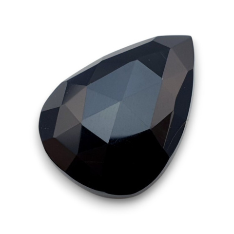 Black onyx faceted cabochon 31x22 mm no 49 Black onyx faceted cabochon 31x22 mm no 49