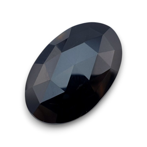 Black onyx faceted cabochon 32x21 mm no 52 Black onyx faceted cabochon 32x21 mm no 52