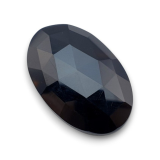 Black onyx faceted cabochon 32x21 mm no. 52