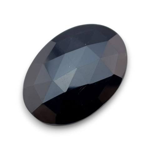 Black onyx faceted cabochon 32x23 mm no 46 Black onyx faceted cabochon 32x23 mm no 46