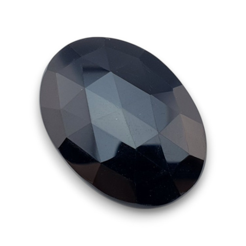 Black onyx faceted cabochon 32x23 mm no 46 Black onyx faceted cabochon 32x23 mm no 46