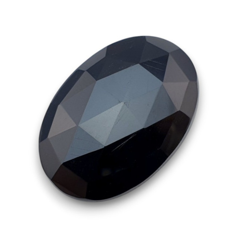 Black onyx faceted cabochon 34x24 mm no 47 Black onyx faceted cabochon 34x24 mm no 47