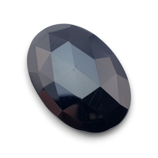 Black onyx faceted cabochon 34x24 mm no 47
