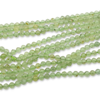 Prehnite faceted ball 4 mm string