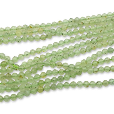 Prehnite faceted ball 4 mm strand Prehnite faceted ball 4 mm strand