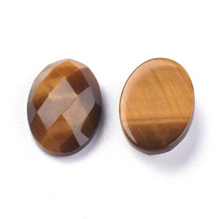 Tiger's eye faceted cabochon 18x13 mm 1 pcs