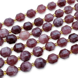Dolomite purple barrel faceted 10x9 mm 4 pcs.