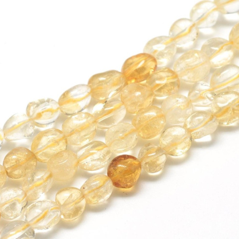 Citrine nugget smooth 8-15 mm strand 19 cm Citrine nugget smooth 8-15 mm strand 19 cm