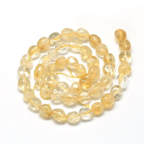 Citrine nugget smooth 8-15 mm strand 19 cm Citrine nugget smooth 8-15 mm strand 19 cm