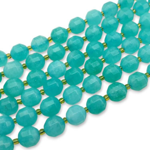 Dolomite green barrel faceted 10x9 mm 4 pcs. Dolomite green barrel faceted 10x9 mm 4 pcs.