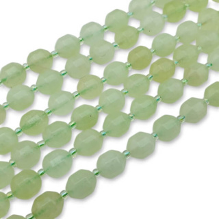 Dolomite haneydew barrel faceted 10x9 mm 4 pcs.